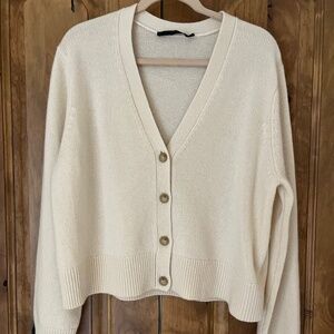 Jenni Kayne Cashmere Colette Cardigan (Ivory)